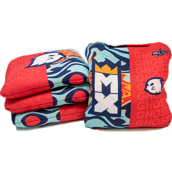 Pro Cornhole Bag MX Ghost - ACL Pro Stamp Red and Blue