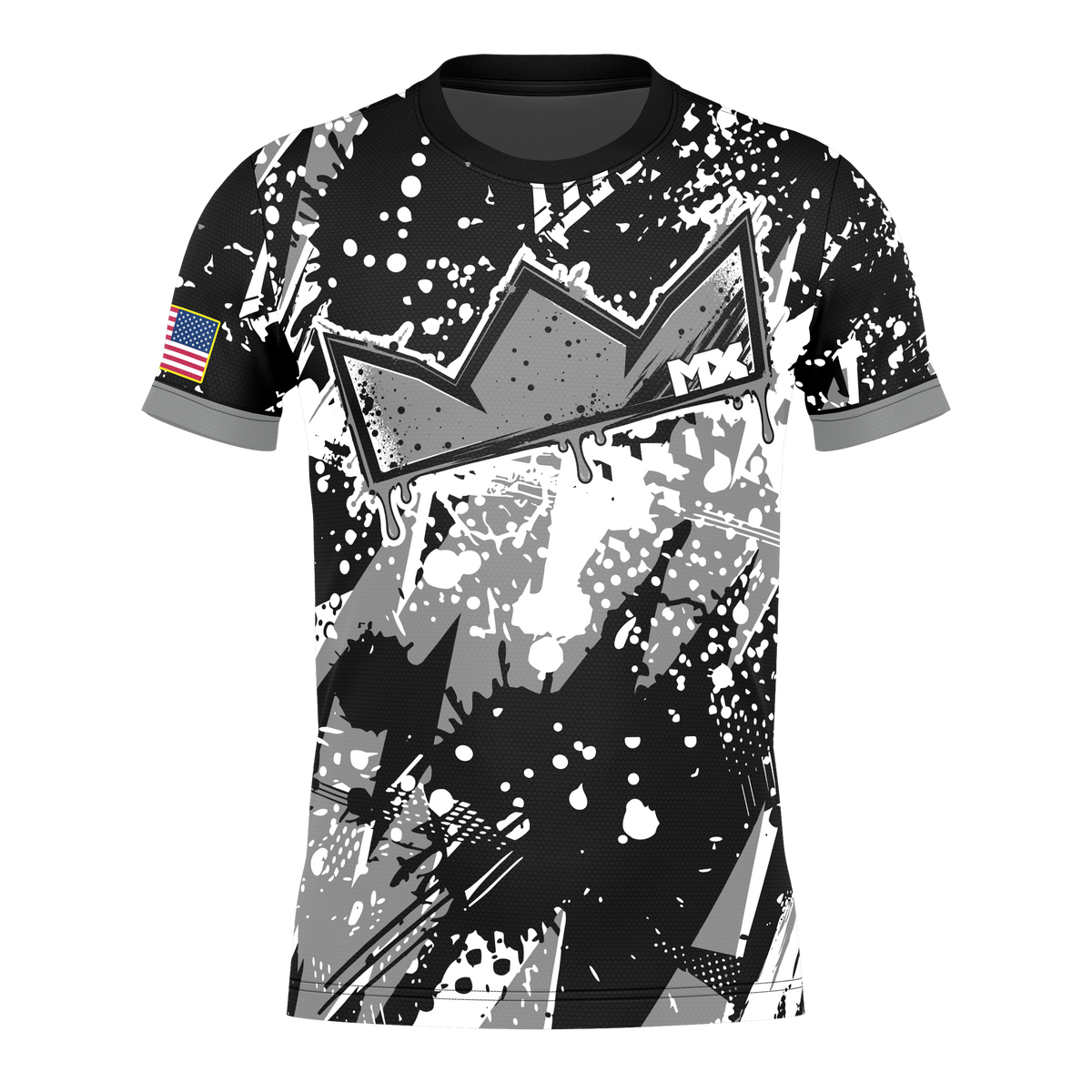 MX CORNHOLE - "GRUNGE DRIP" DESIGN-JERSEY_BLACK