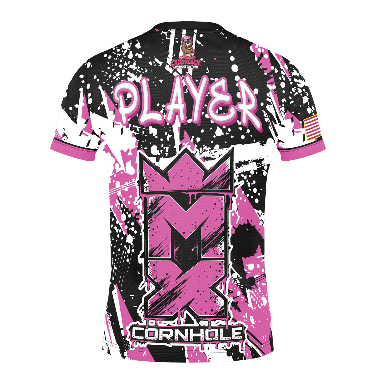 MX CORNHOLE - "GRUNGE DRIP" DESIGN-JERSEY_PINK