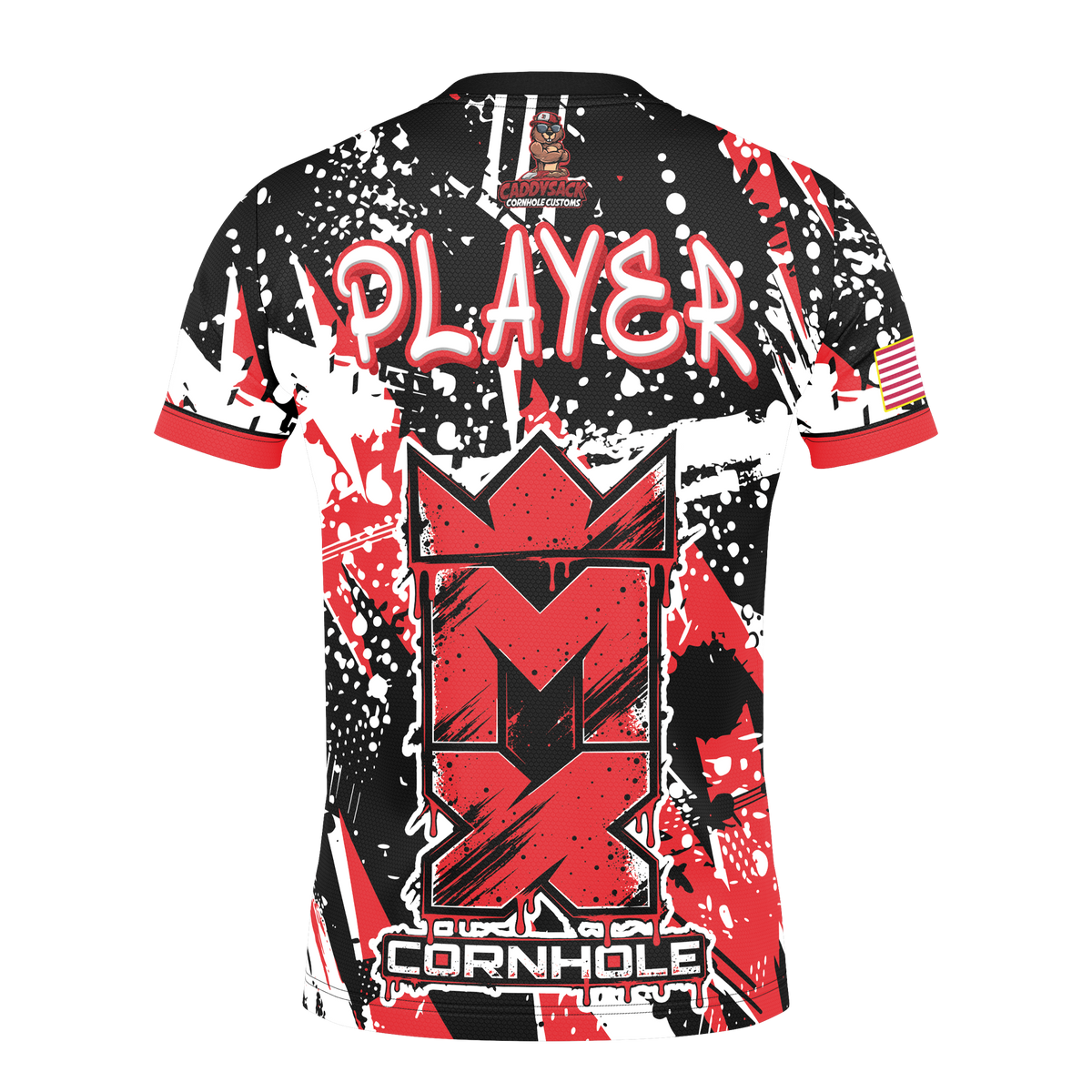 MX CORNHOLE - "GRUNGE DRIP" DESIGN-JERSEY_RED