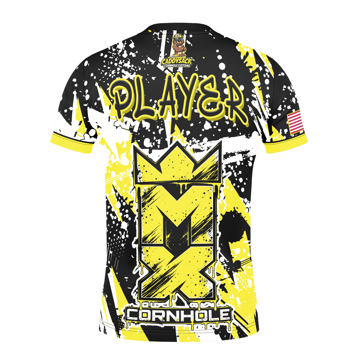 MX CORNHOLE - "GRUNGE DRIP" DESIGN-JERSEY_YELLOW