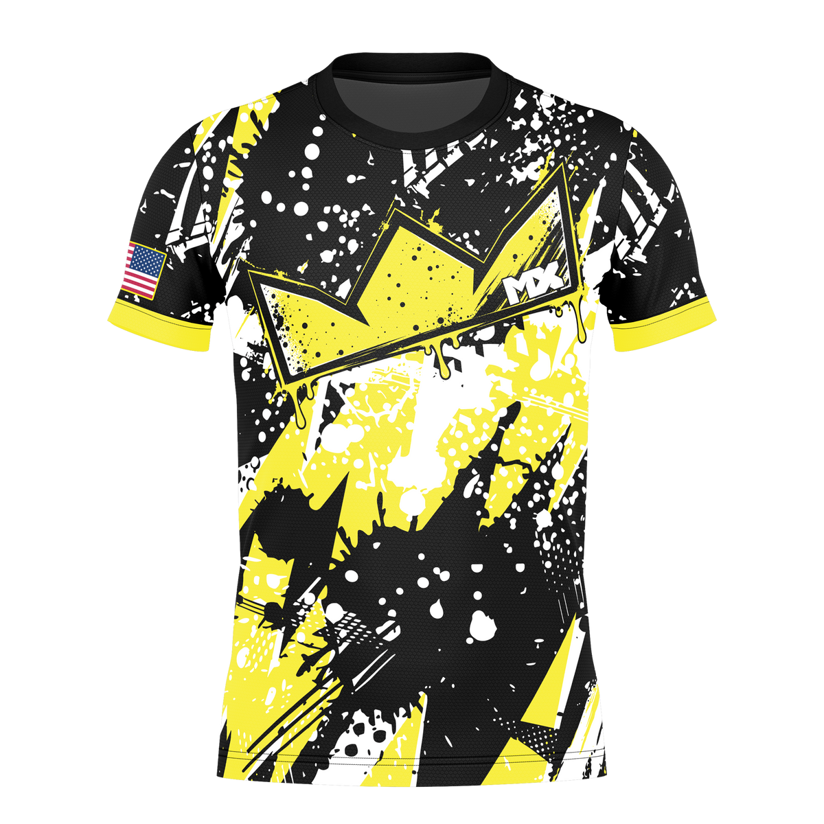 MX CORNHOLE - "GRUNGE DRIP" DESIGN-JERSEY_YELLOW