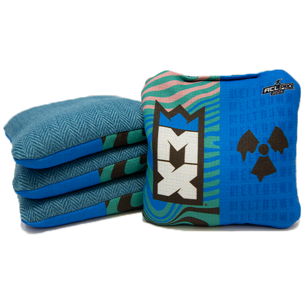 ACL Pro Cornhole Bag - Herringbone Carpet Meltdown Blue