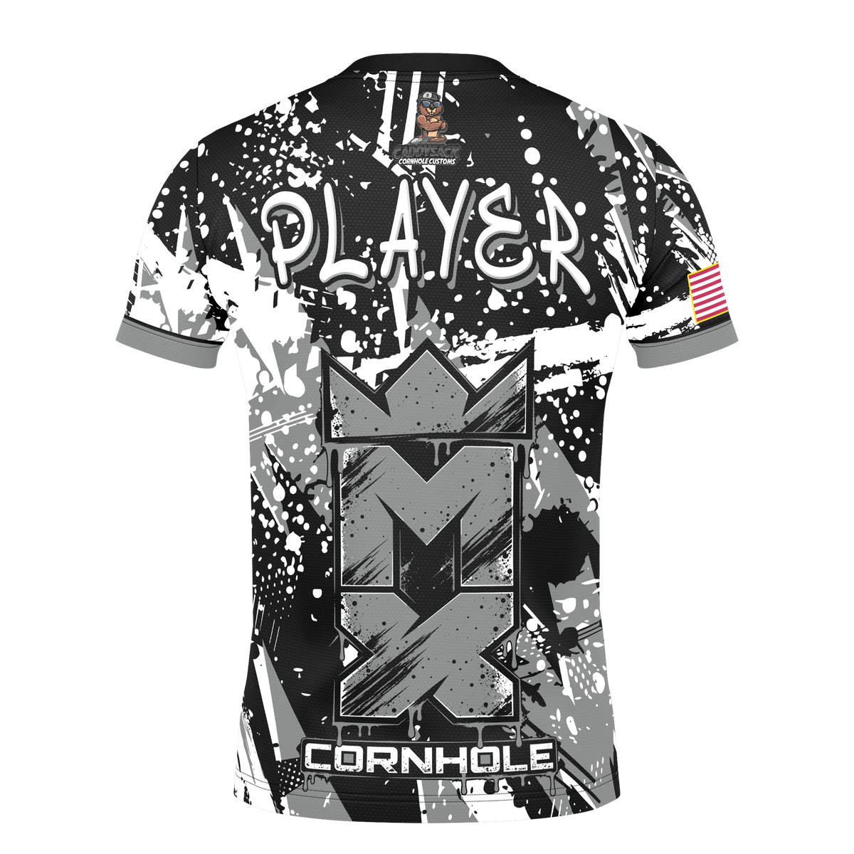 MX CORNHOLE - "GRUNGE DRIP" DESIGN-JERSEY_BLACK