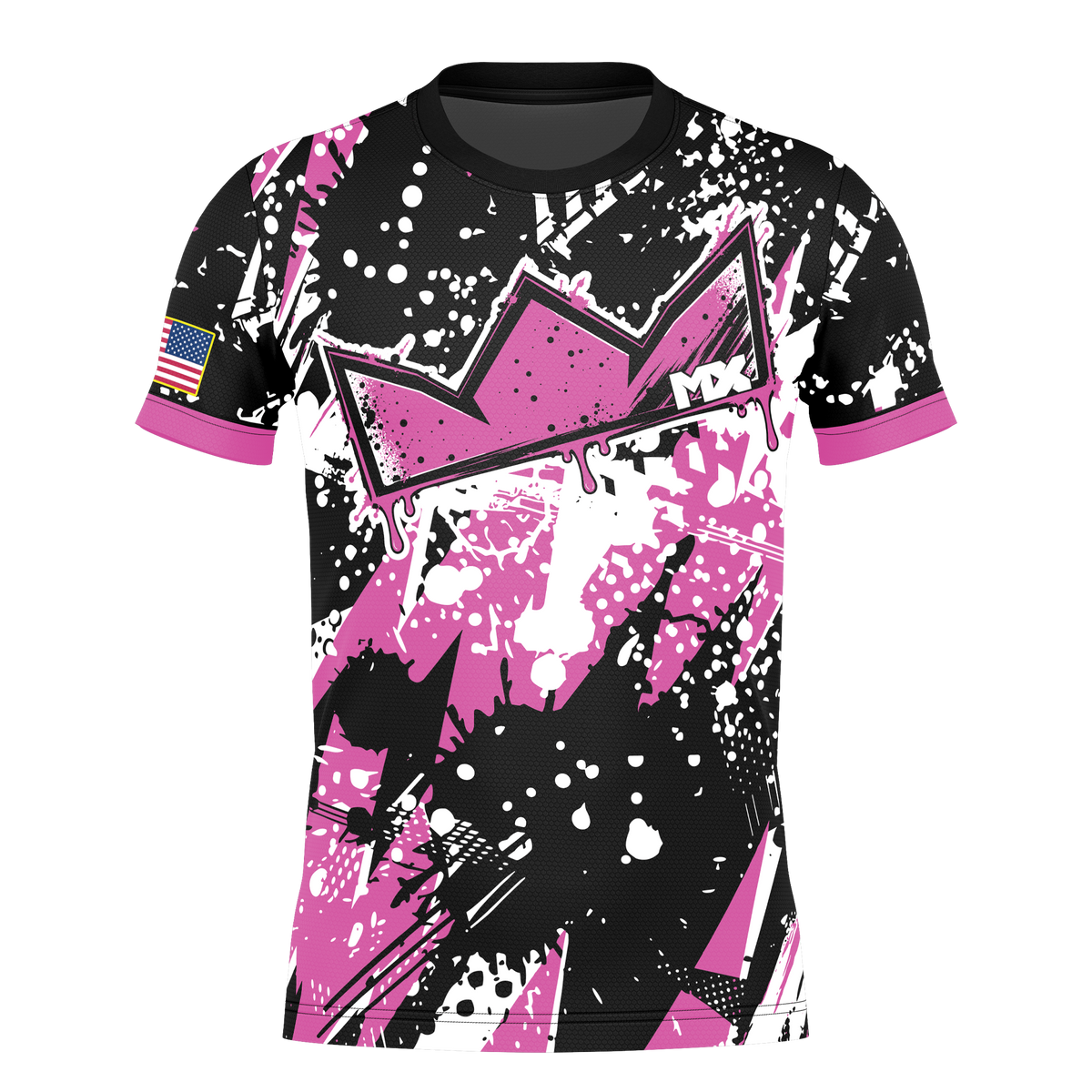 MX CORNHOLE - "GRUNGE DRIP" DESIGN-JERSEY_PINK