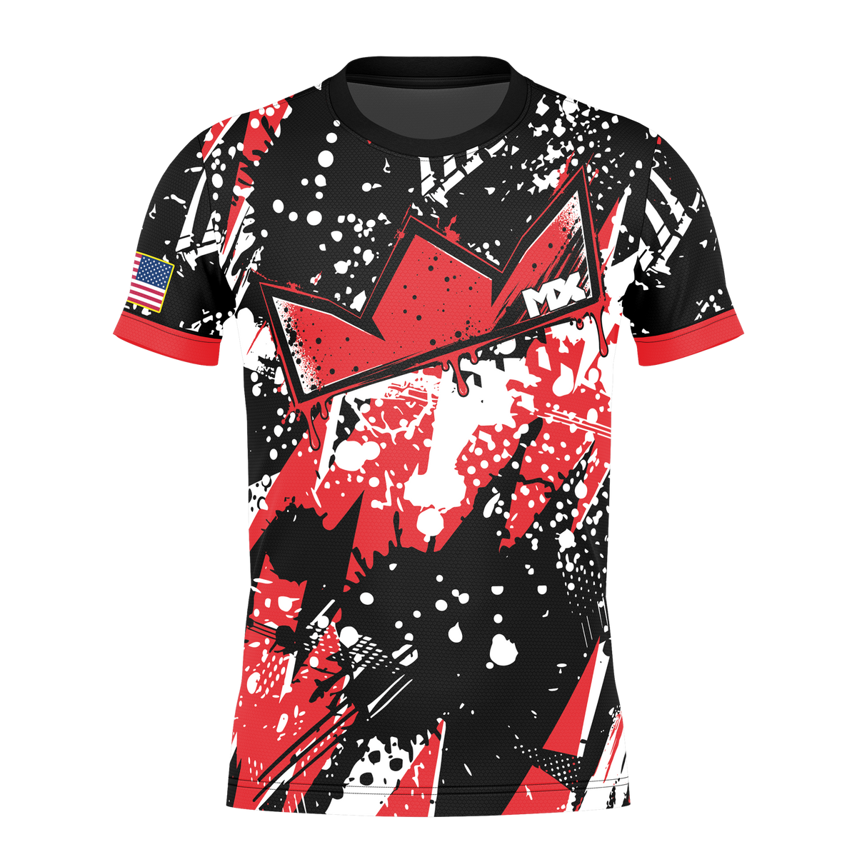 MX CORNHOLE - "GRUNGE DRIP" DESIGN-JERSEY_RED