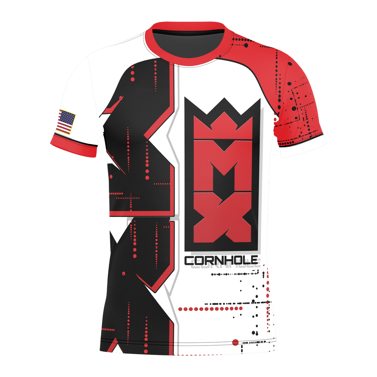MX CORNHOLE - "OVERSIZED MX" DESIGN-JERSEY_RED