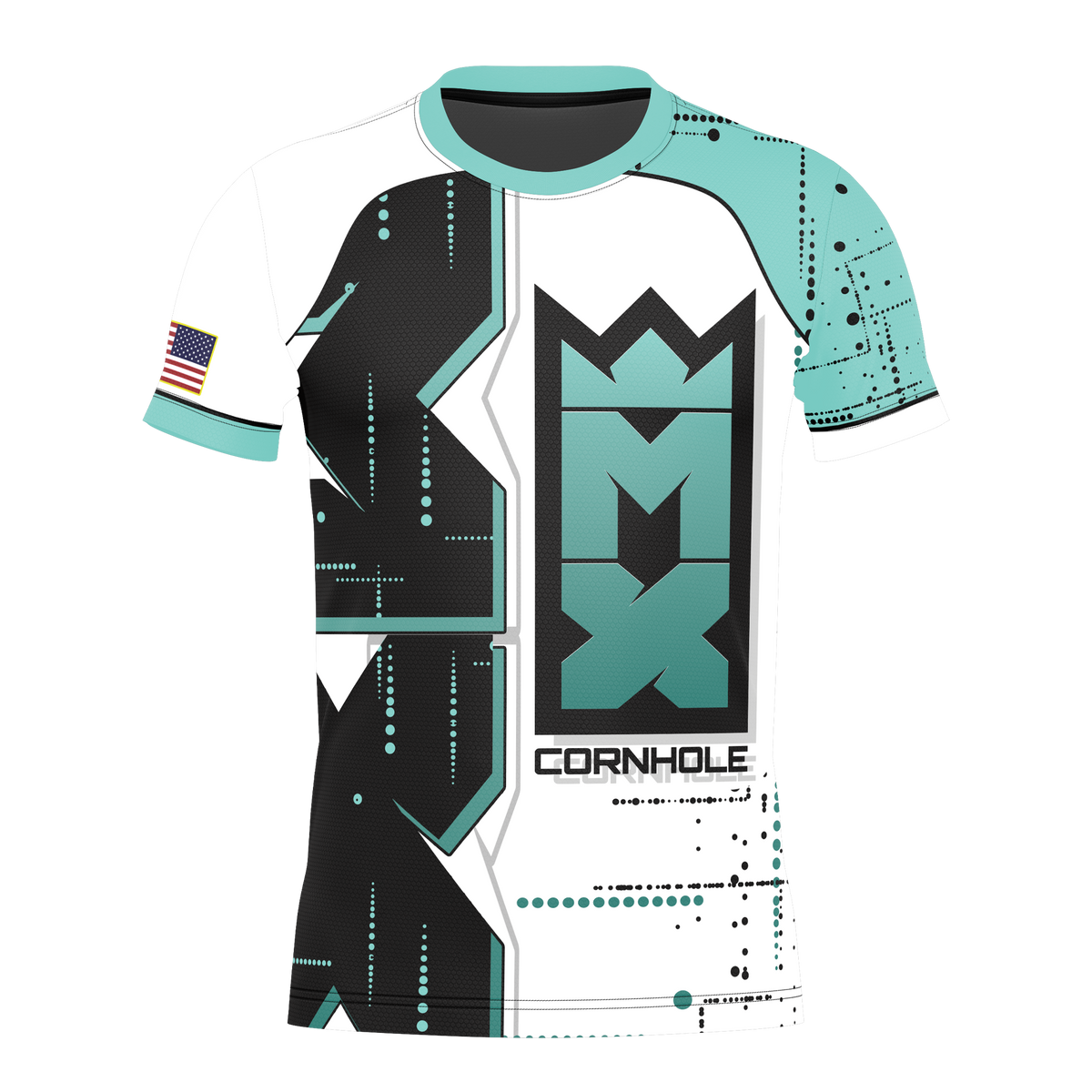 MX CORNHOLE - "OVERSIZED MX" DESIGN-JERSEY_TEAL